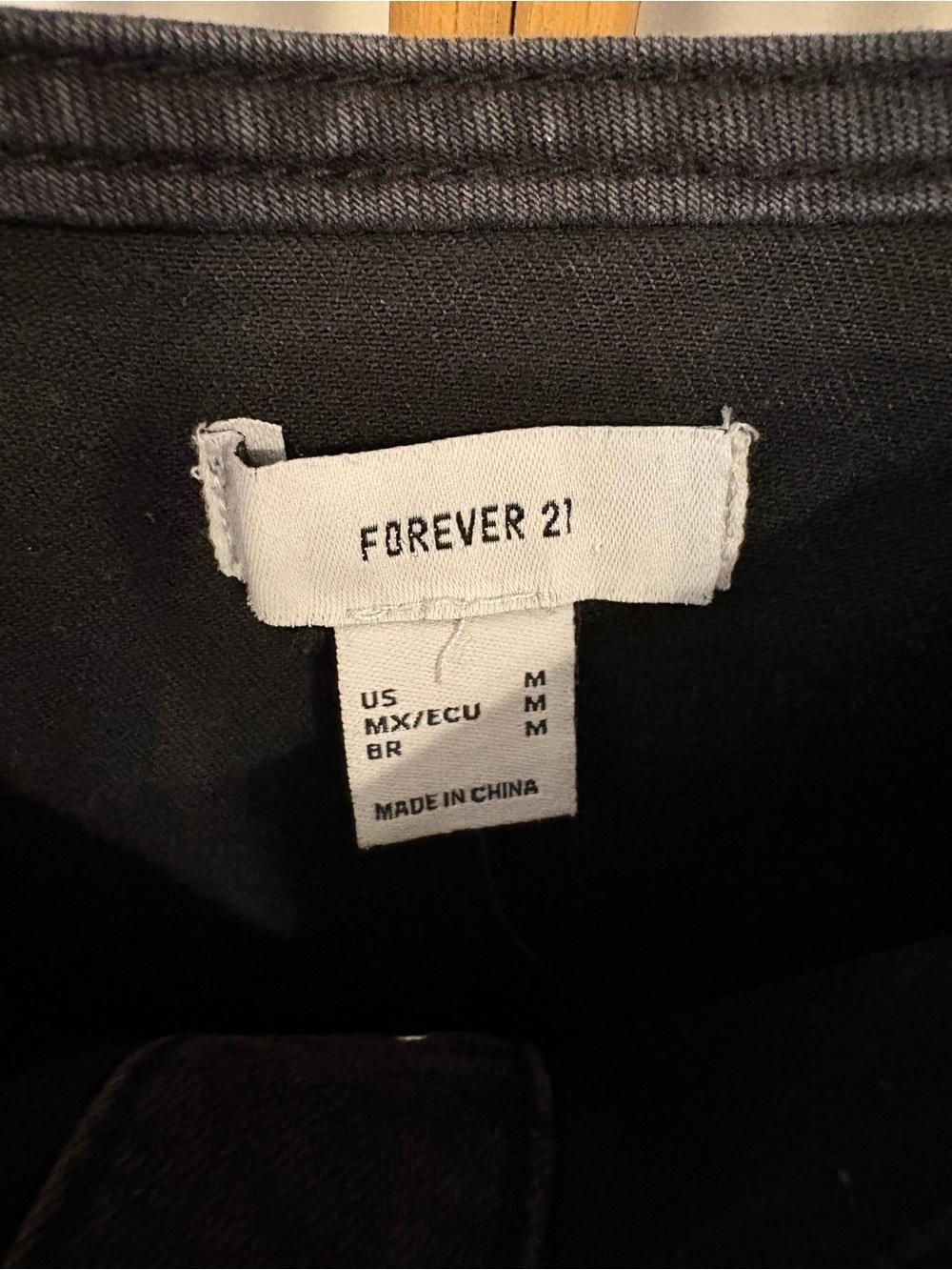 Forever 21 Black Button-Front Denim Mini Dress - Picture 3 of 3